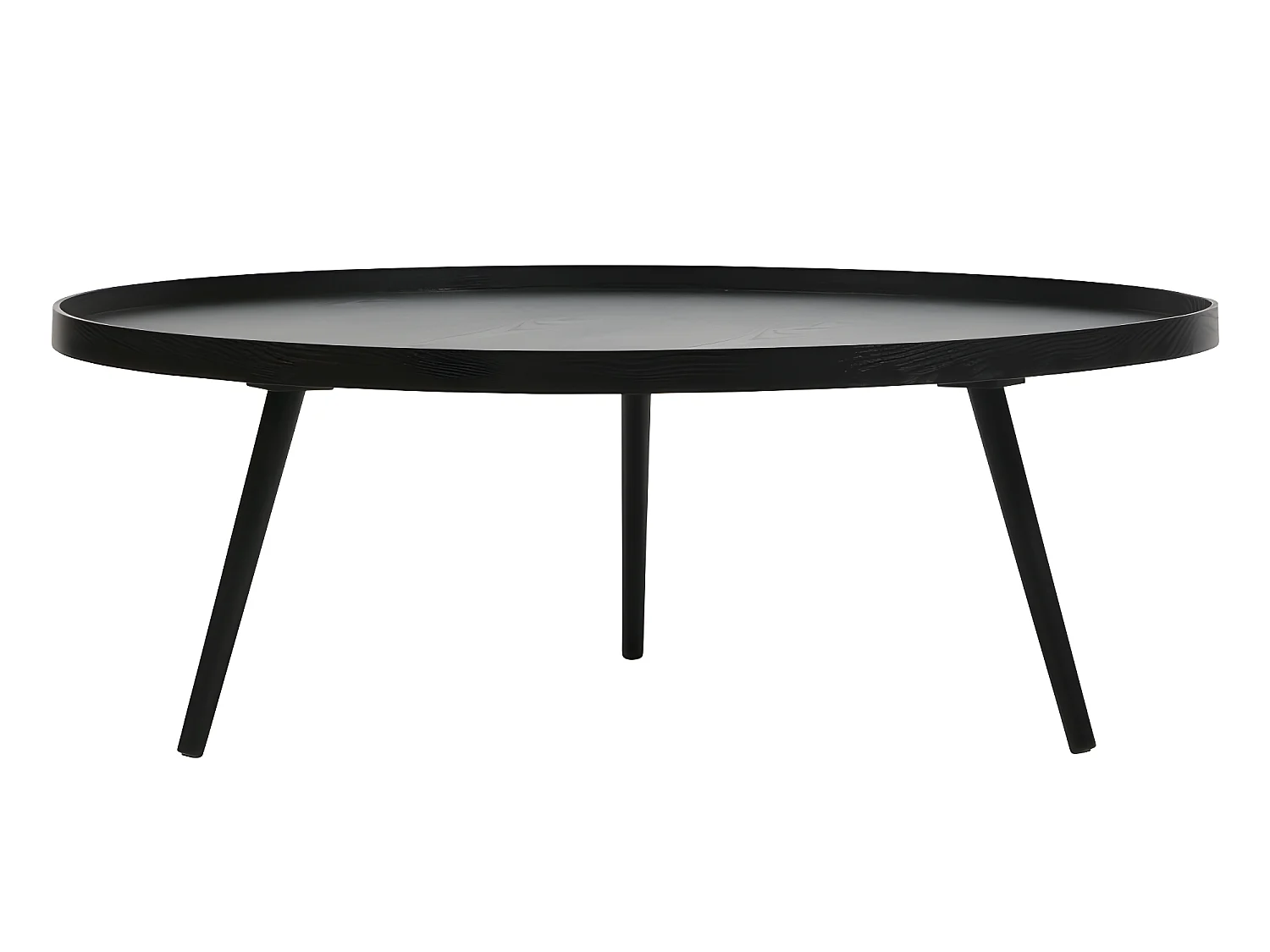 Mesa - Table basse ronde en bois ø100cm - Noir
