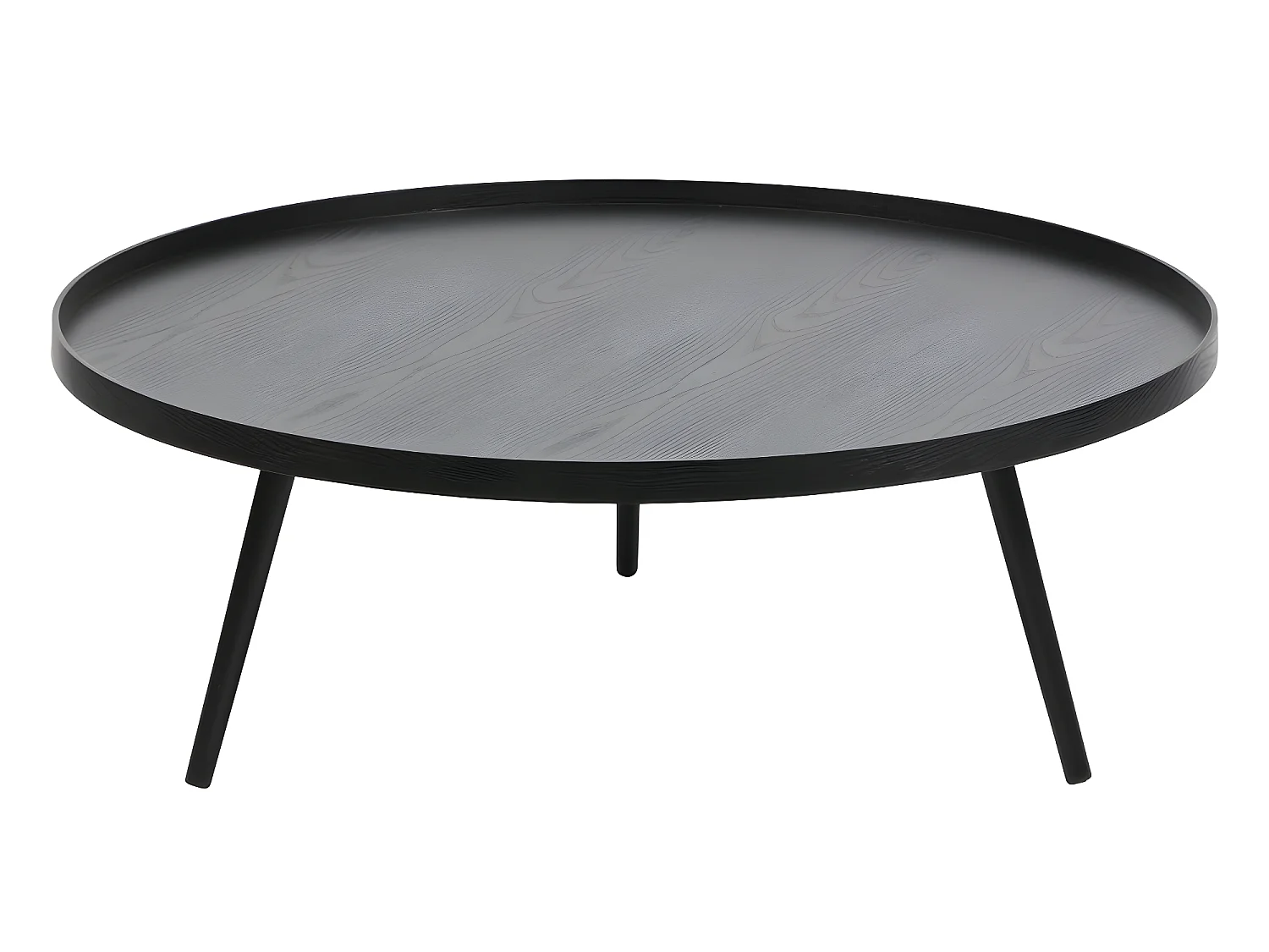 Mesa - Table basse ronde en bois ø100cm - Noir