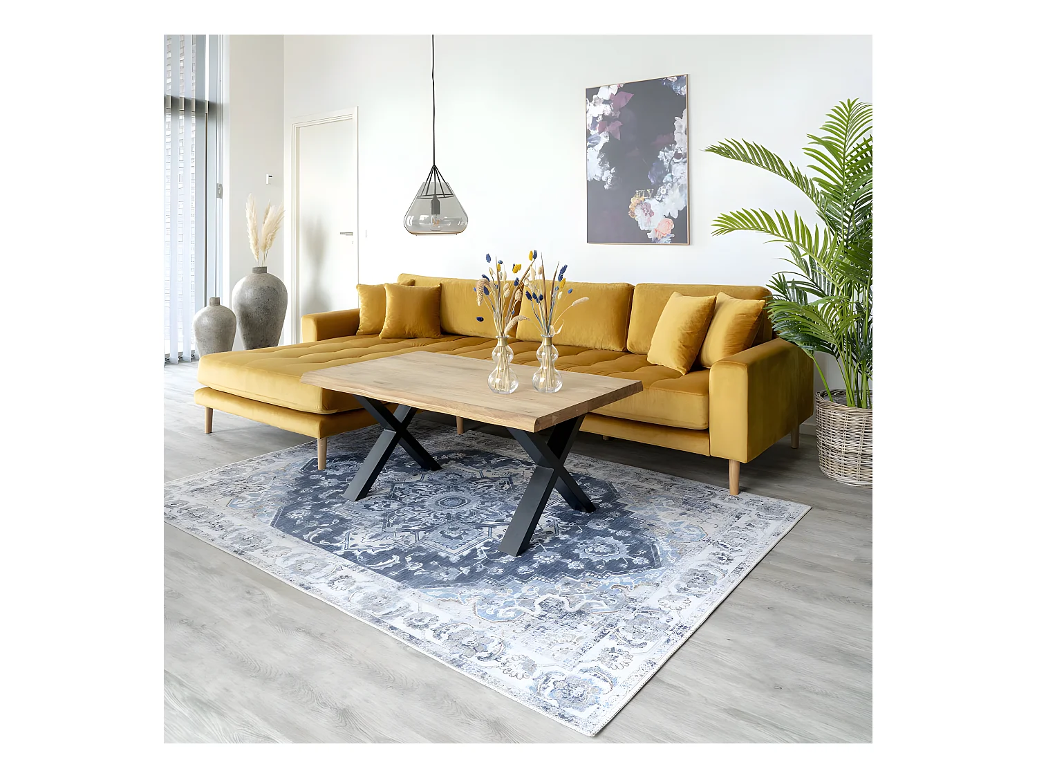 Tony salontafel met golvende rand, eik.