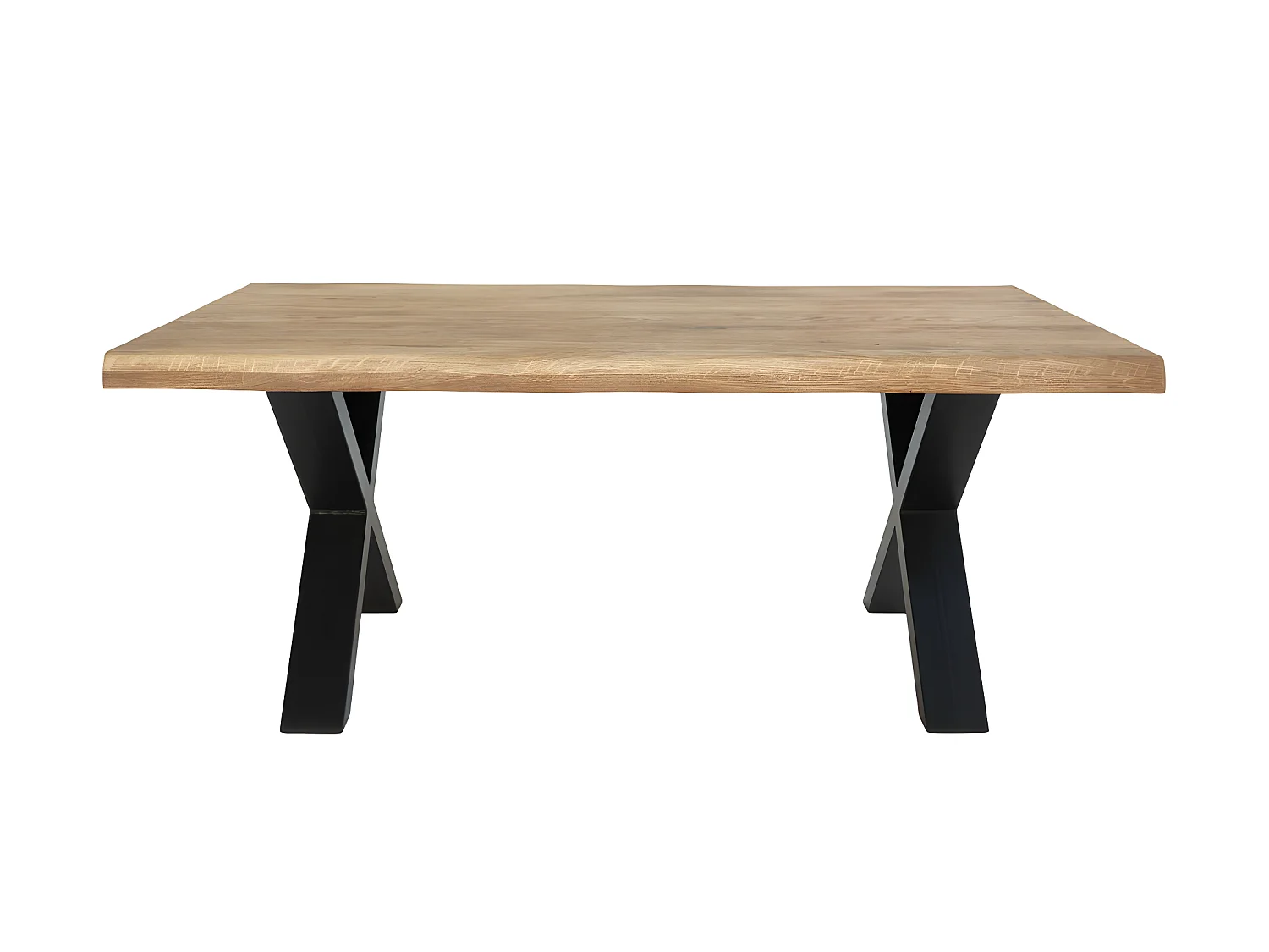 Toulon - Table basse en métal et bois - Bois clair / noir