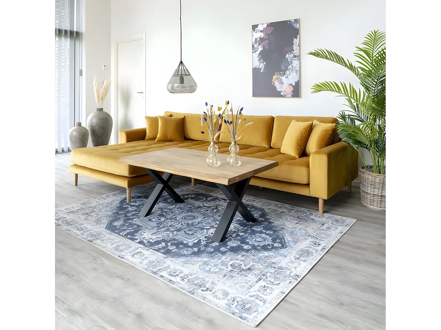 Tony salontafel met golvende rand, eik.