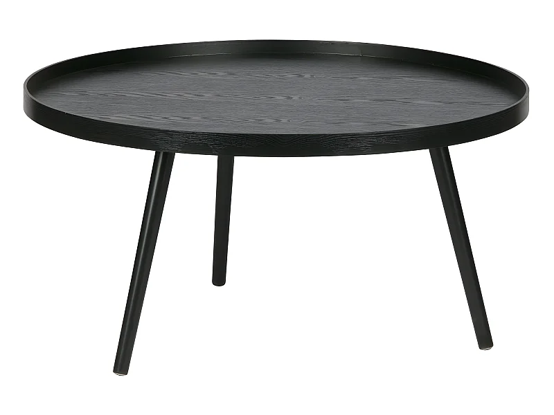 Mesa - Table d'appoint ronde bois ø78cm - Noir