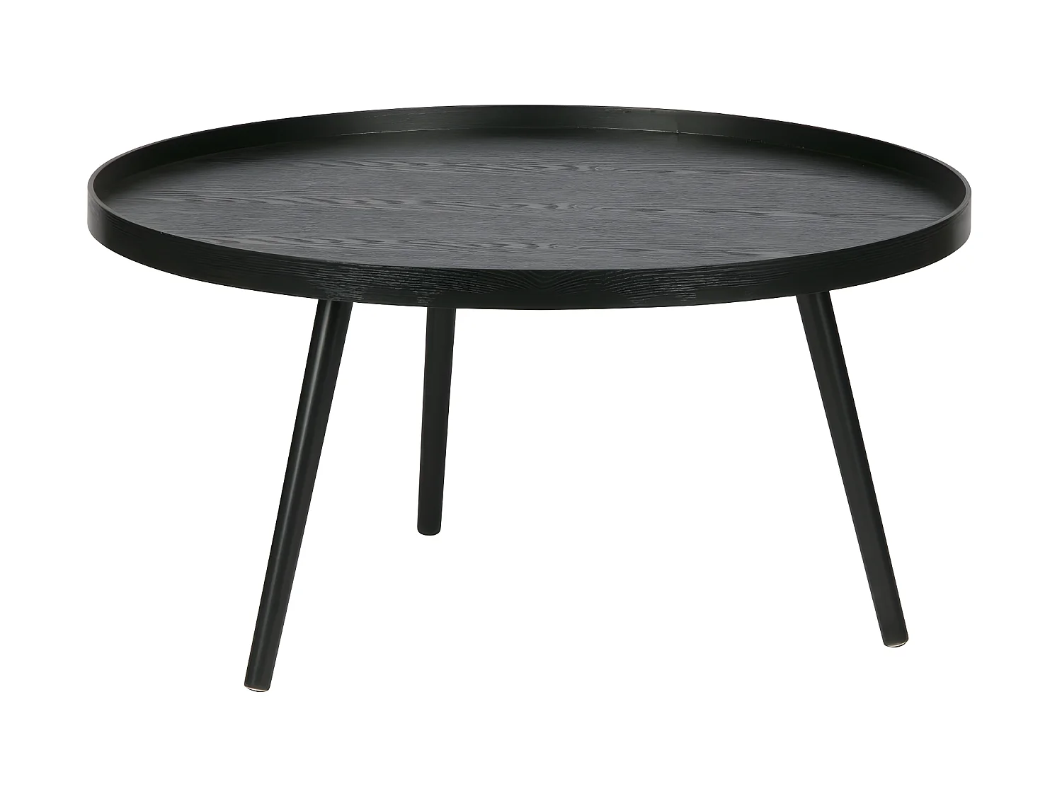 Mesa - Table d'appoint ronde bois ø78cm - Noir