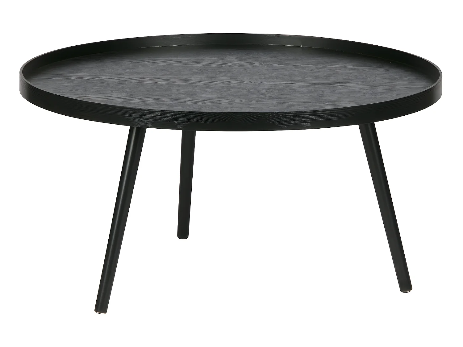 Mesa - Table d'appoint ronde bois ø78cm - Noir