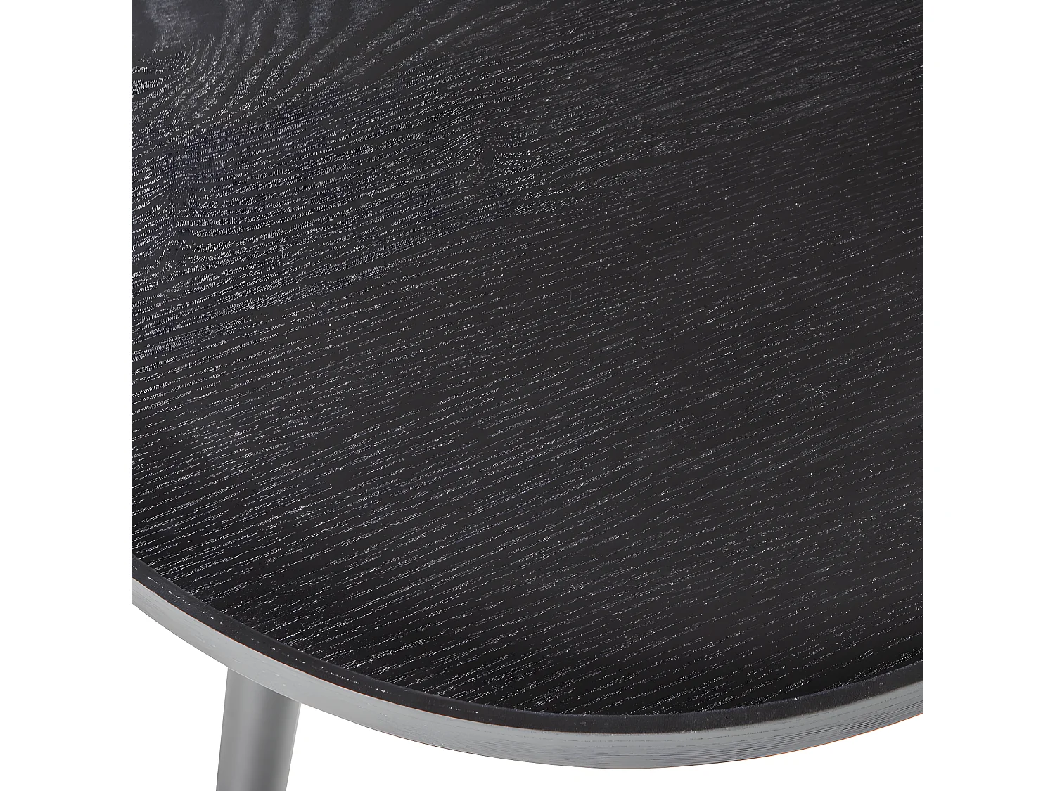 Mesa - Table d'appoint ronde bois ø78cm - Noir