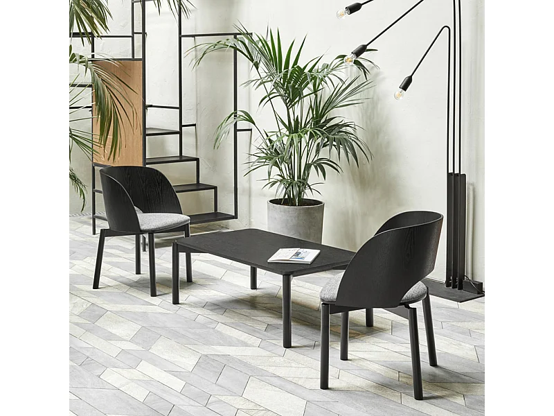 Atlas - Table basse en bois 110x60cm - Couleur - Noir