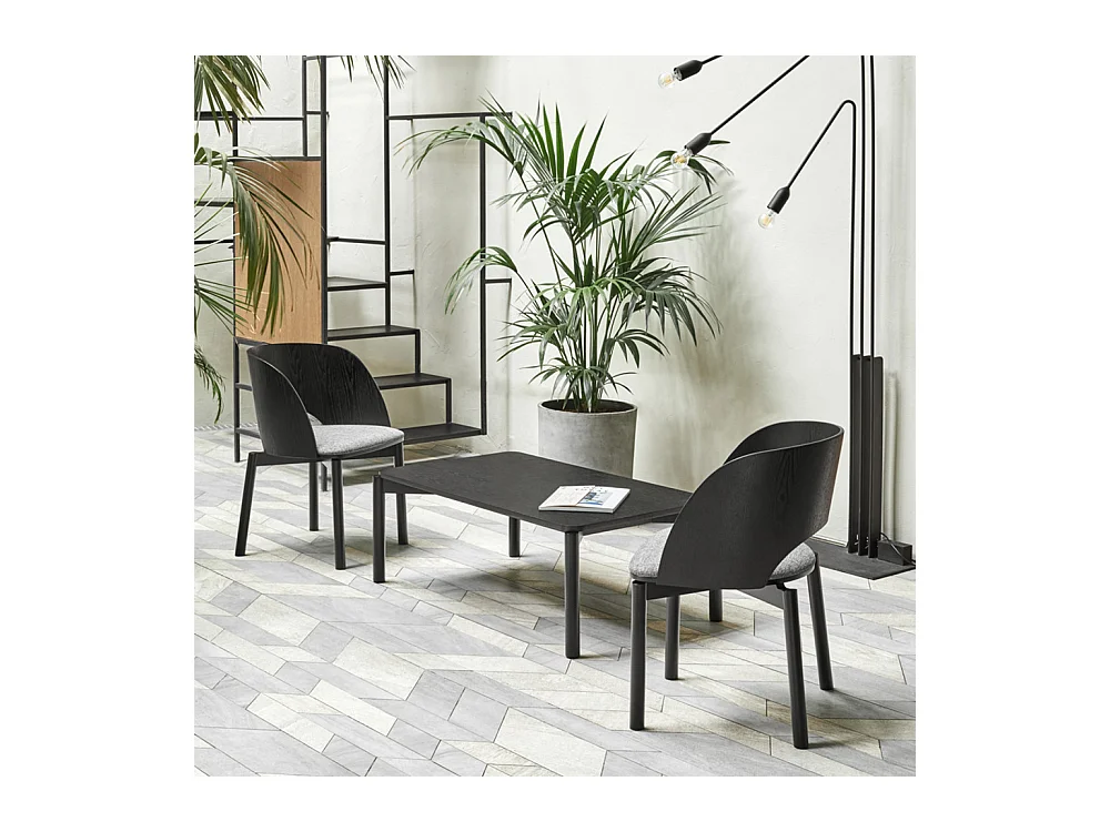 Schwarzer niedriger Tisch 110x60 h40 cm