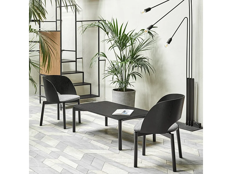 Tavolino basso nero 110x60 h40 cm