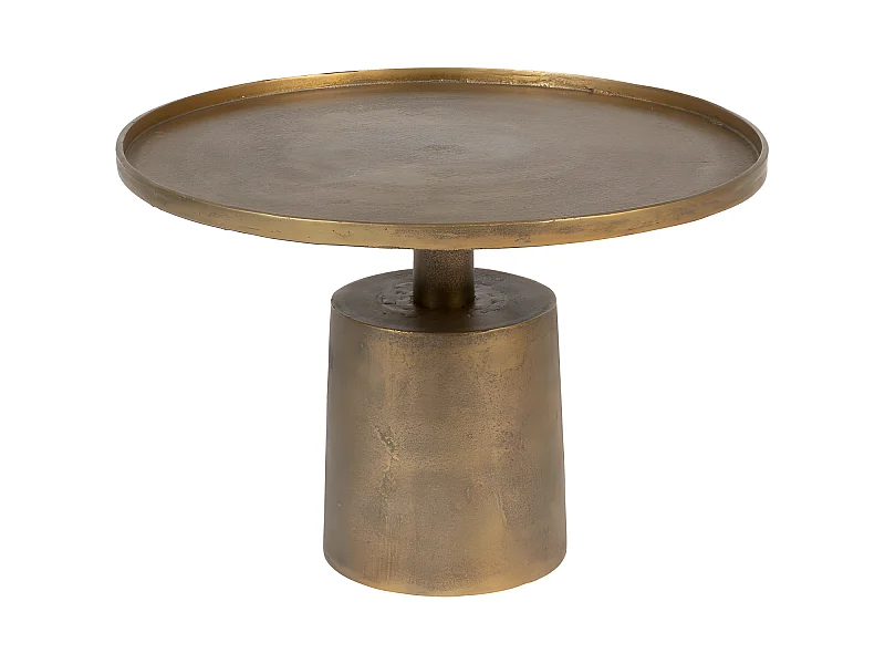 Mason - Table basse ronde en métal ø60cm - Or