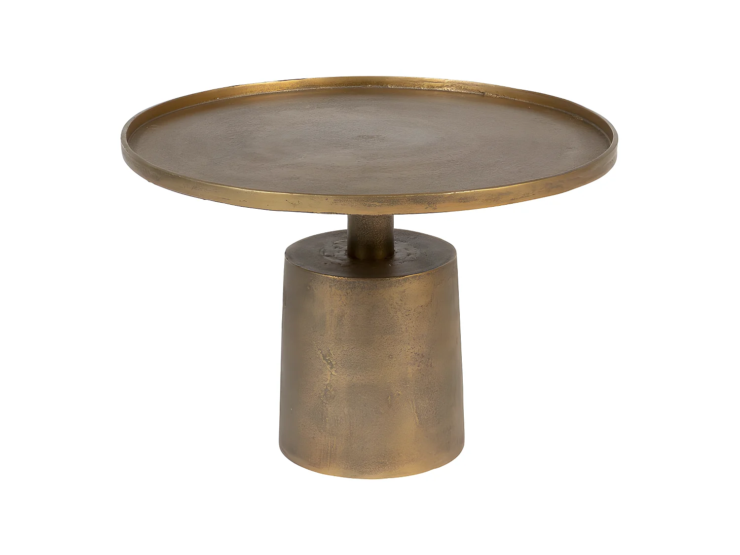 Mason - Table basse ronde en métal ø60cm - Or