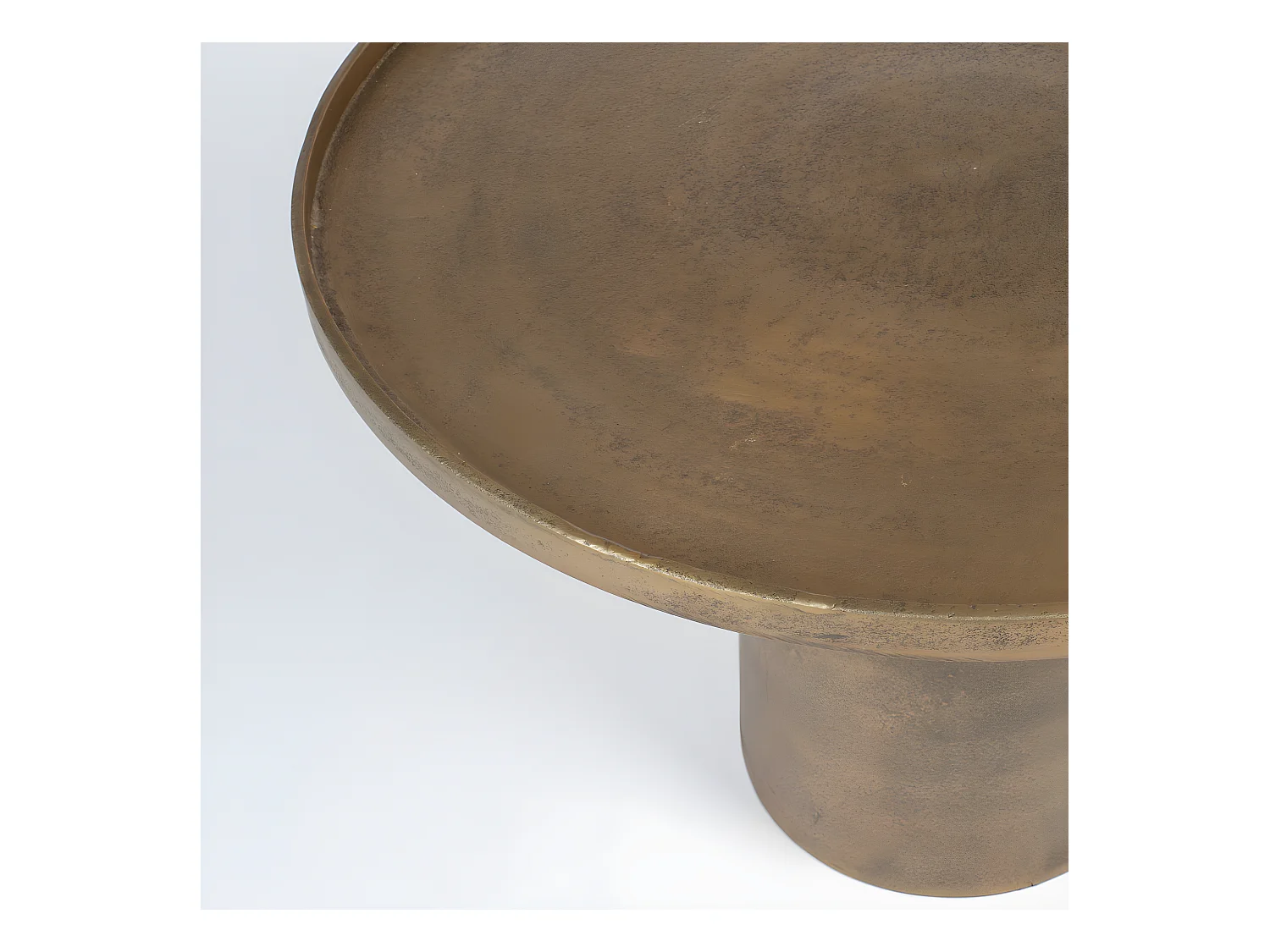 Mason - Table basse ronde en métal ø60cm - Or