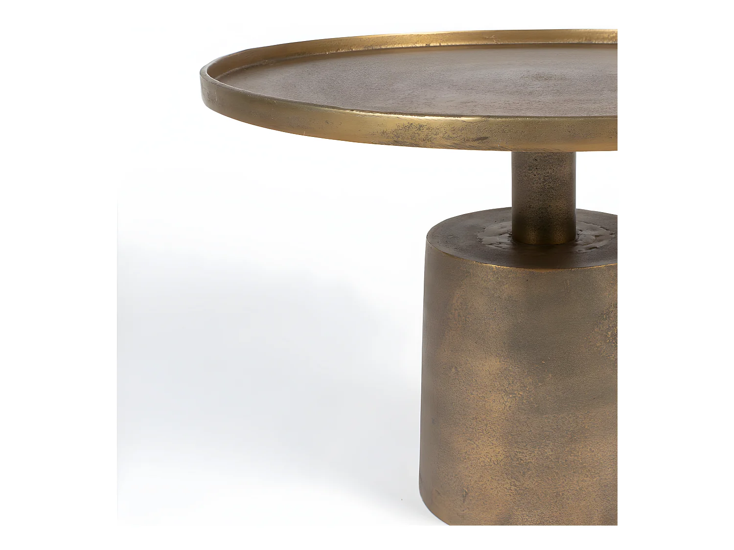 Mason - Table basse ronde en métal ø60cm - Or