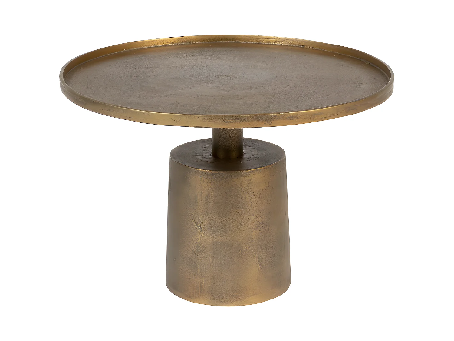 Mason - Table basse ronde en métal ø60cm - Or