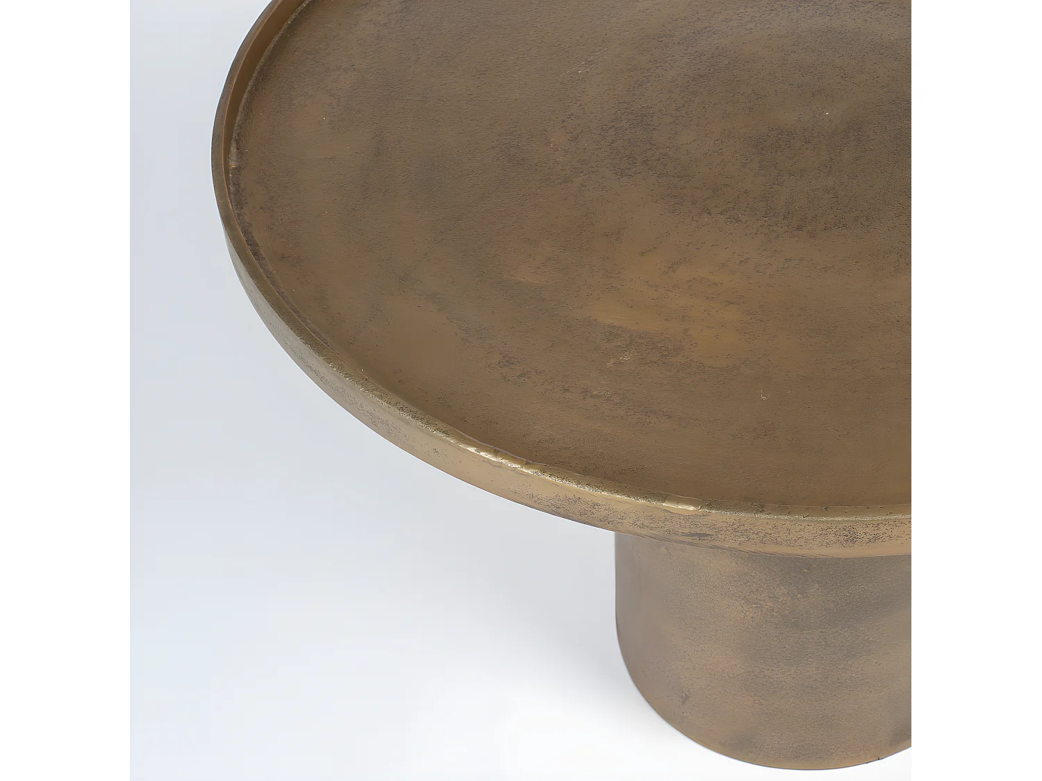 Mason - Table basse ronde en métal ø60cm - Or