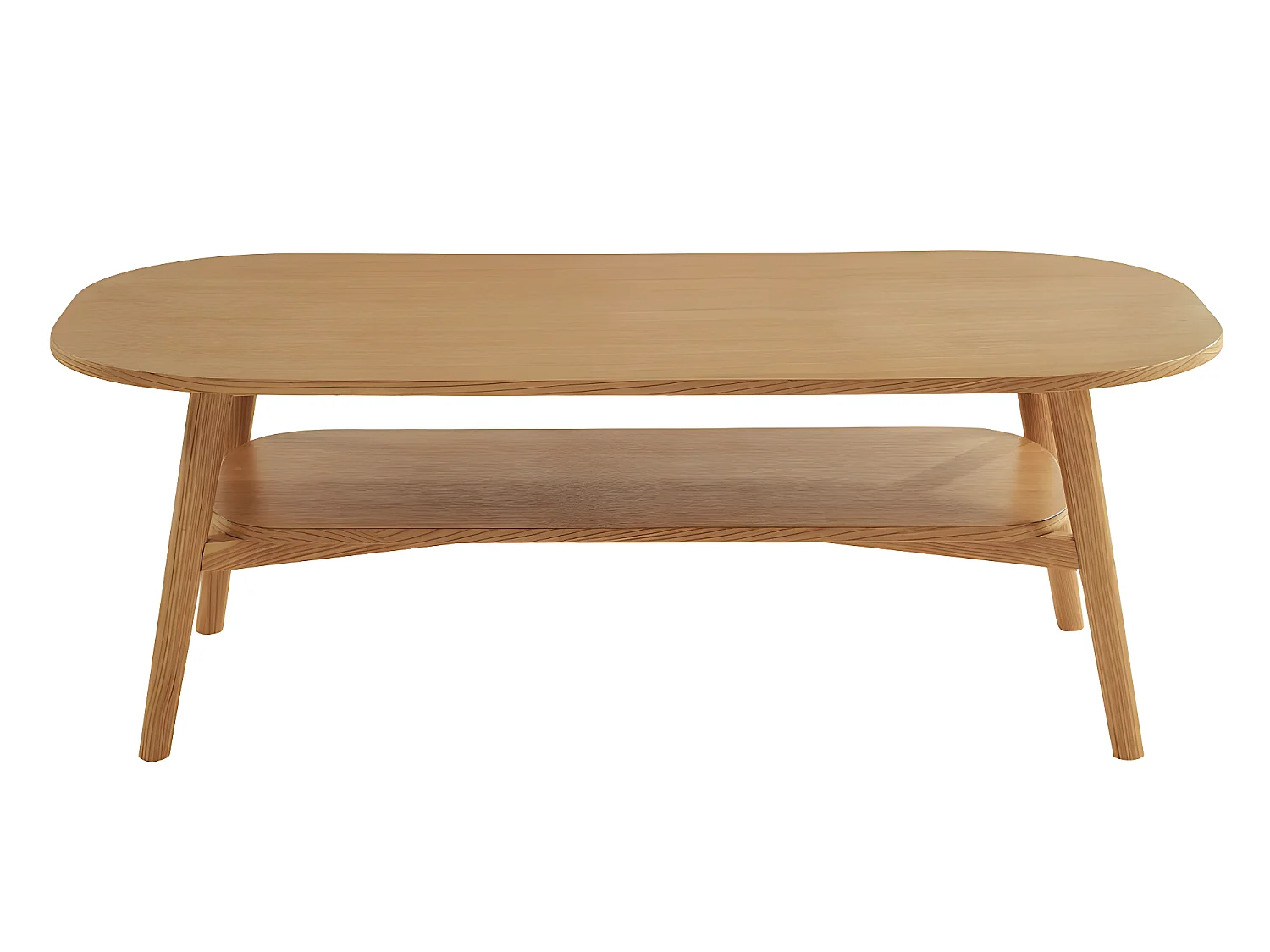 Grude - Table basse vintage en bois 120x60 cm - Bois clair