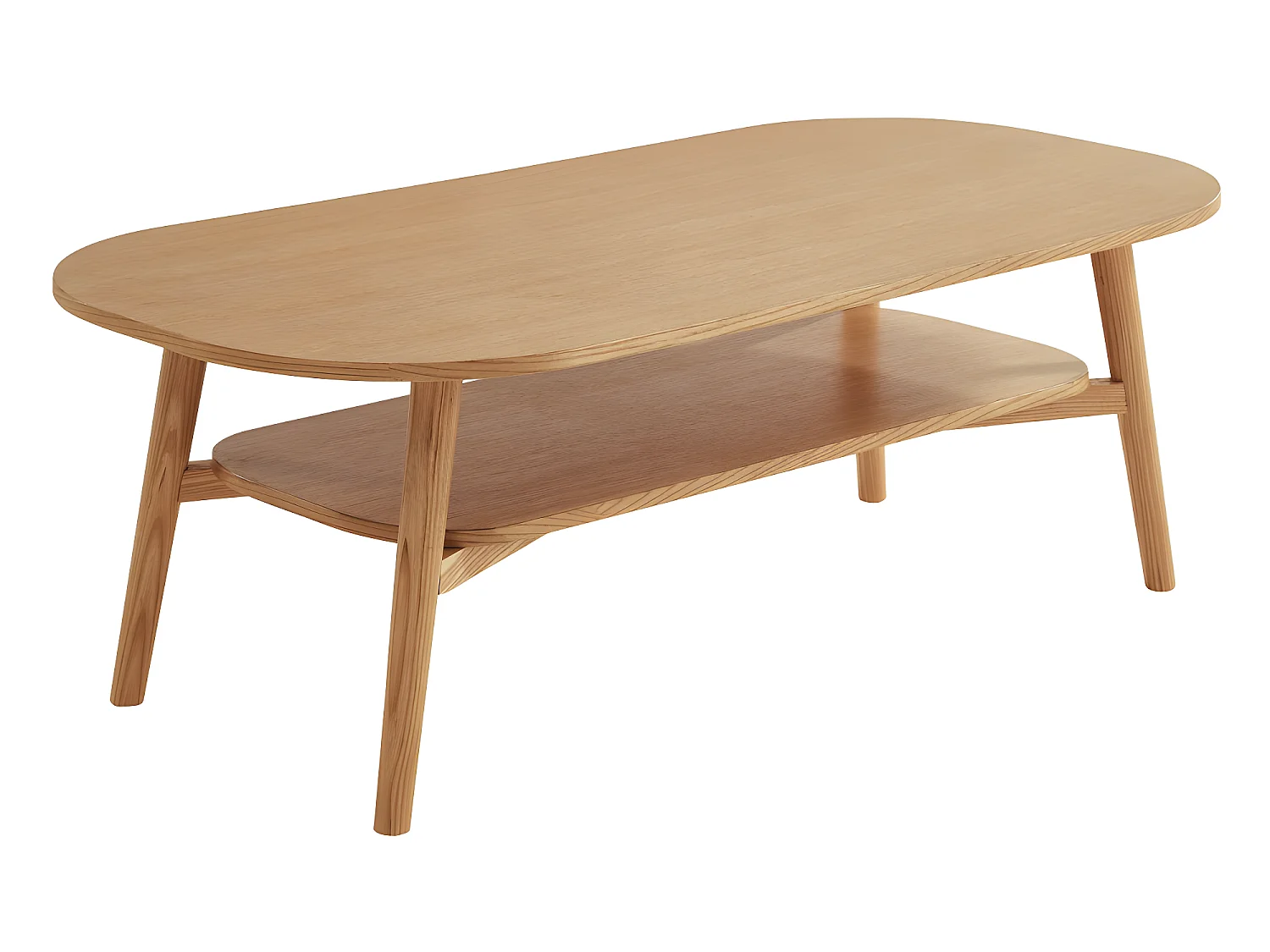 Grude - Table basse vintage en bois 120x60 cm - Bois clair