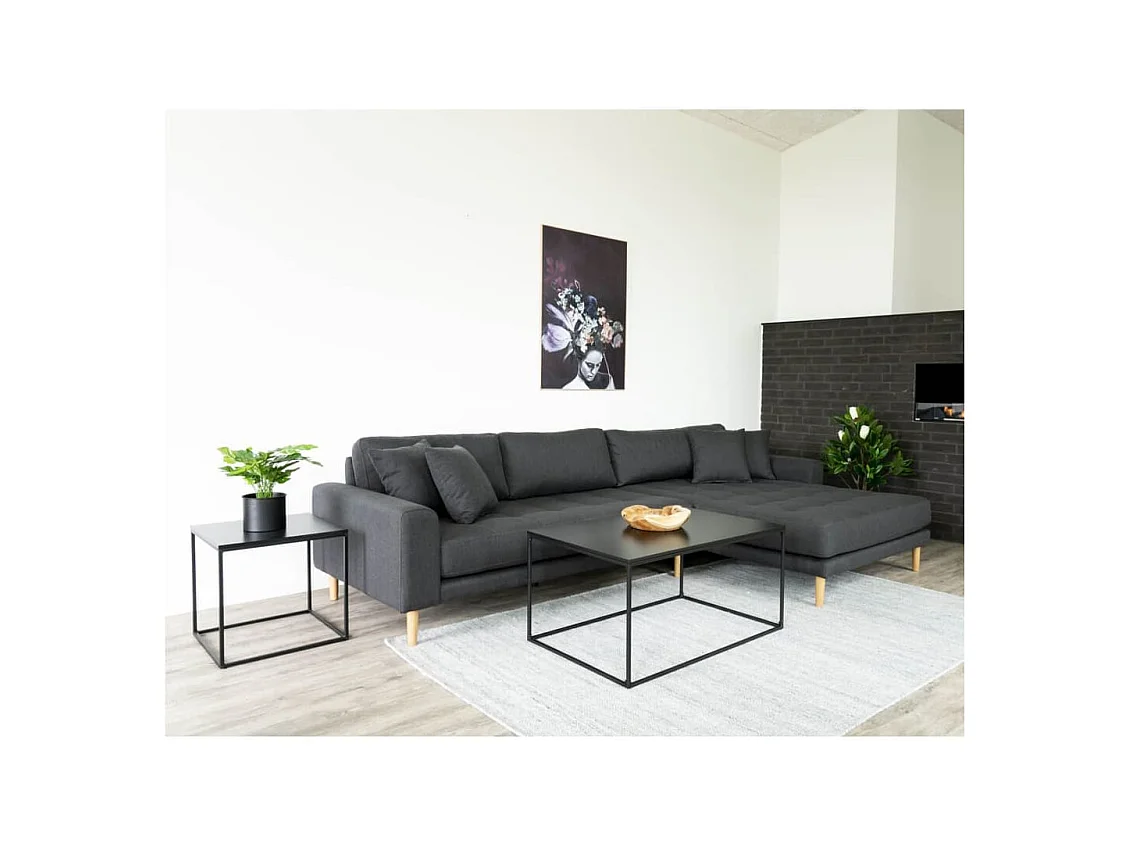 60 x 90 x 45 cm Mesa de café negro