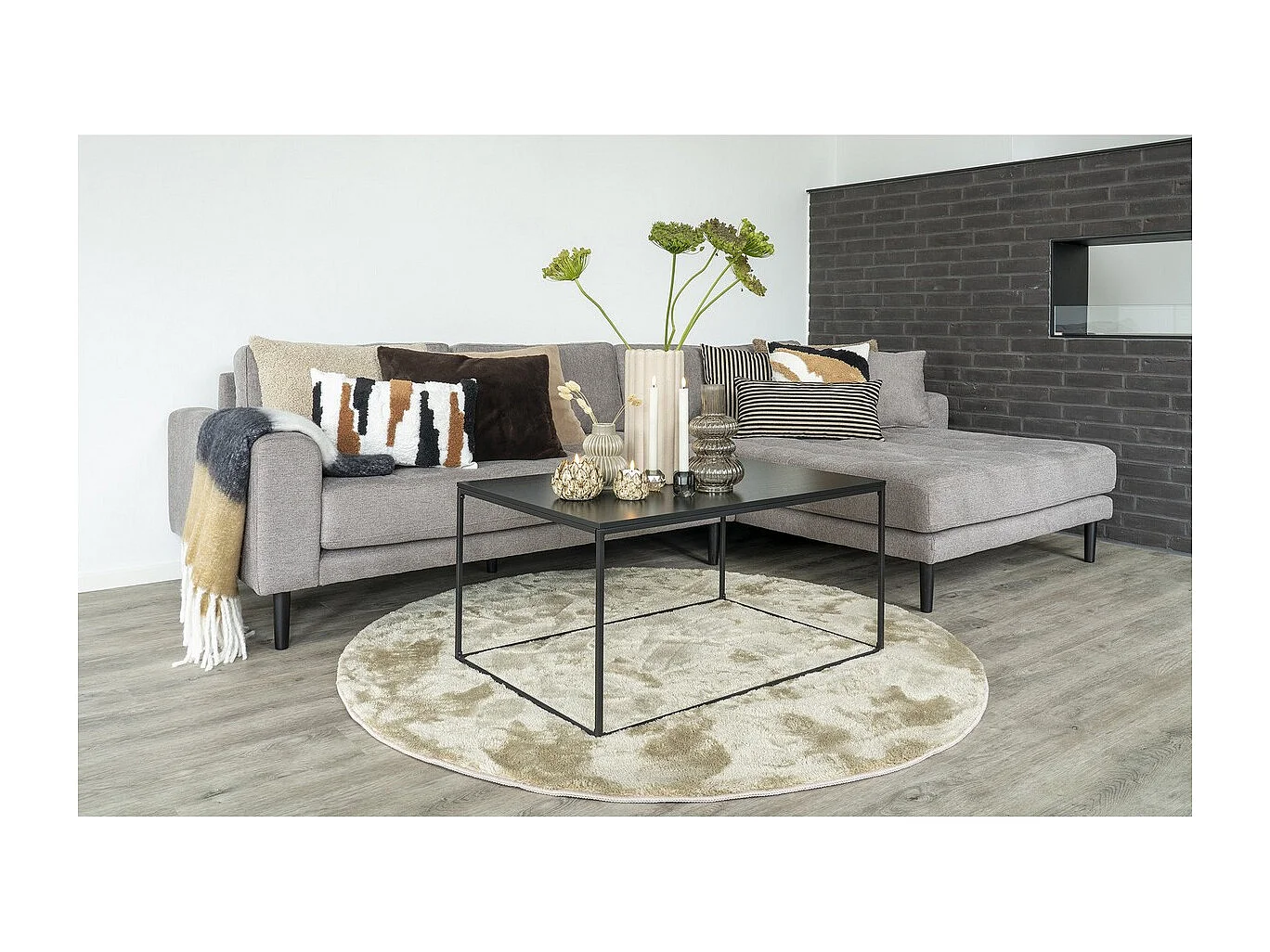 60 x 90 x 45 cm Mesa de café negro