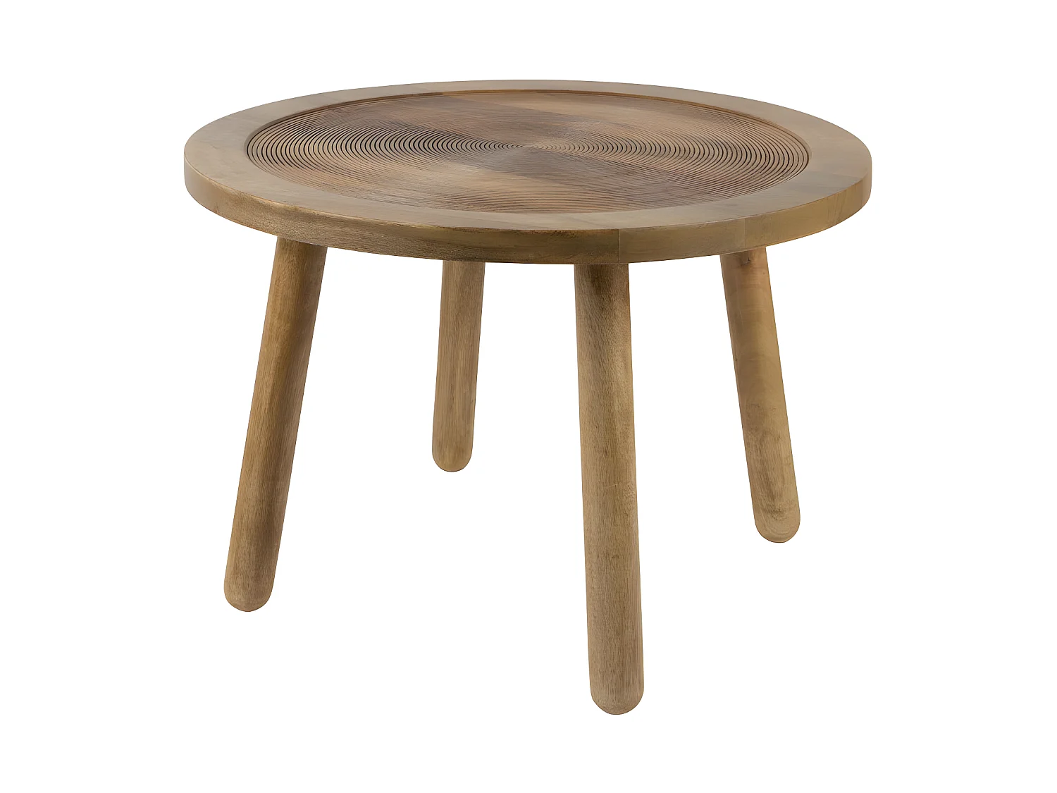 Dendron - Table d'appoint ronde bois ø60cm - Bois clair
