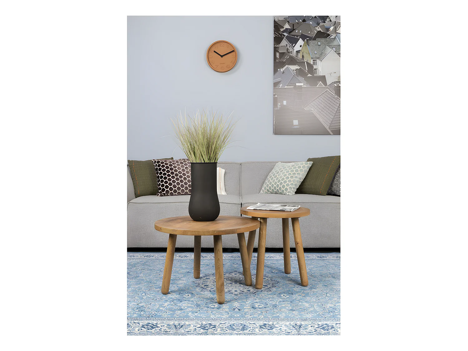 Dendron - Table d'appoint ronde bois ø60cm - Bois clair