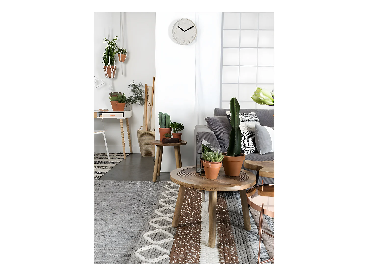 Dendron - Table d'appoint ronde bois ø60cm - Bois clair