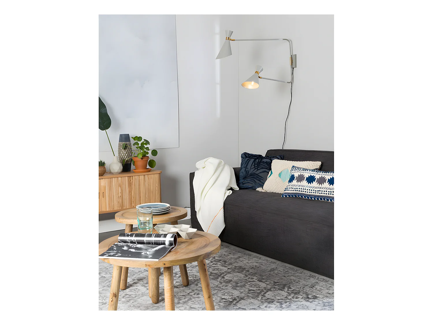 Dendron - Table d'appoint ronde bois ø60cm - Bois clair