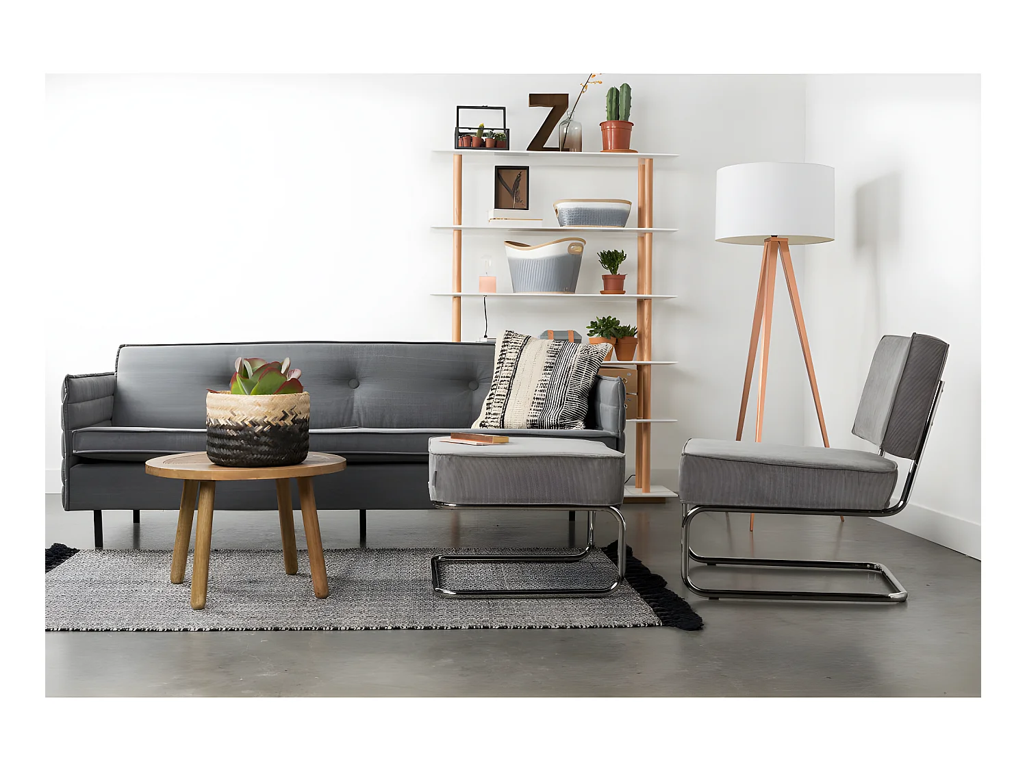 Dendron - Table d'appoint ronde bois ø60cm - Bois clair