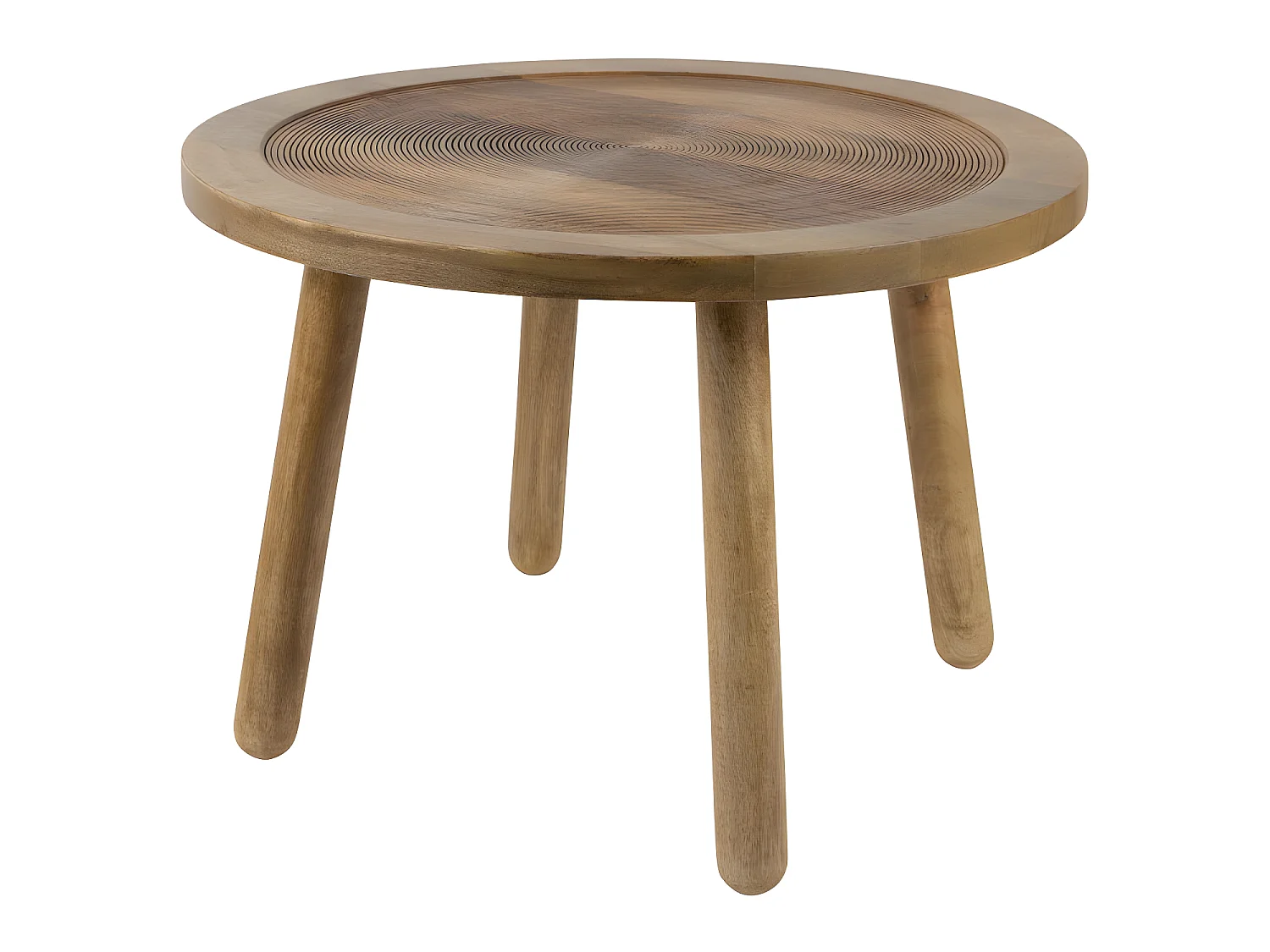 Dendron - Table d'appoint ronde bois ø60cm - Bois clair
