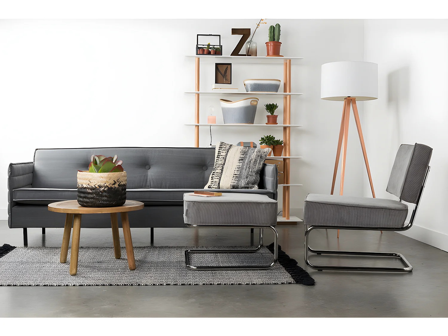 Dendron - Table d'appoint ronde bois ø60cm - Bois clair