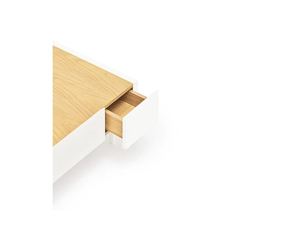 Arista - Table basse en bois 110x60cm - Couleur - Blanc