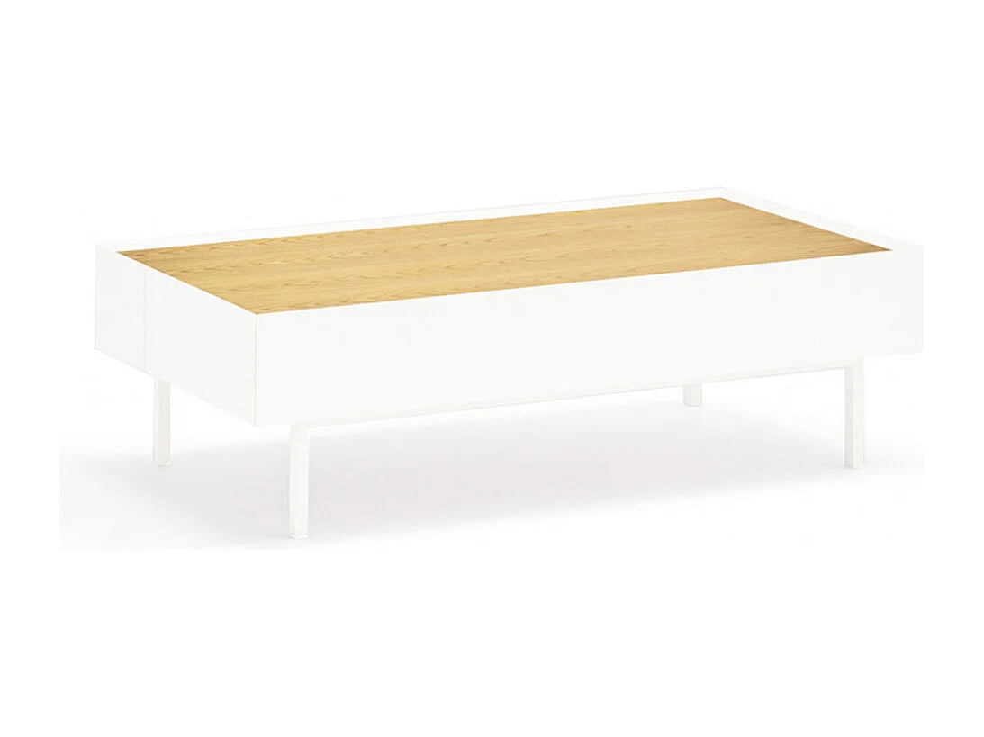 Tavolino basso bianco 110x60 cm