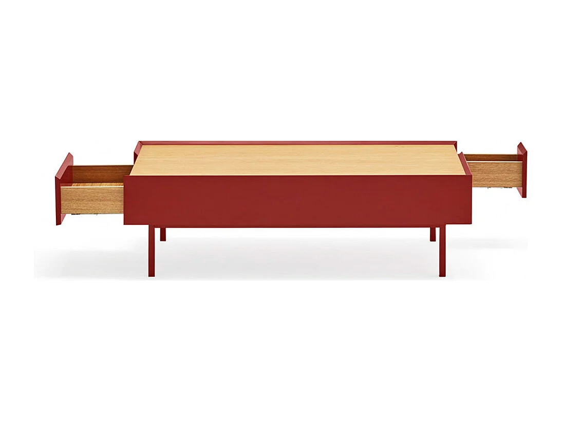 Tavolino basso rosso 110x60 cm