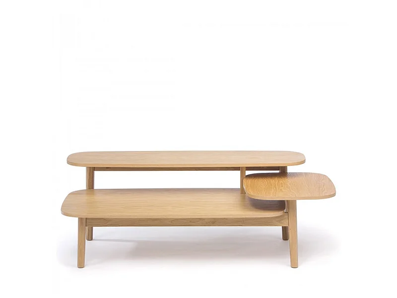 Eichberg - Table basse en bois 3 plateaux - Bois clair