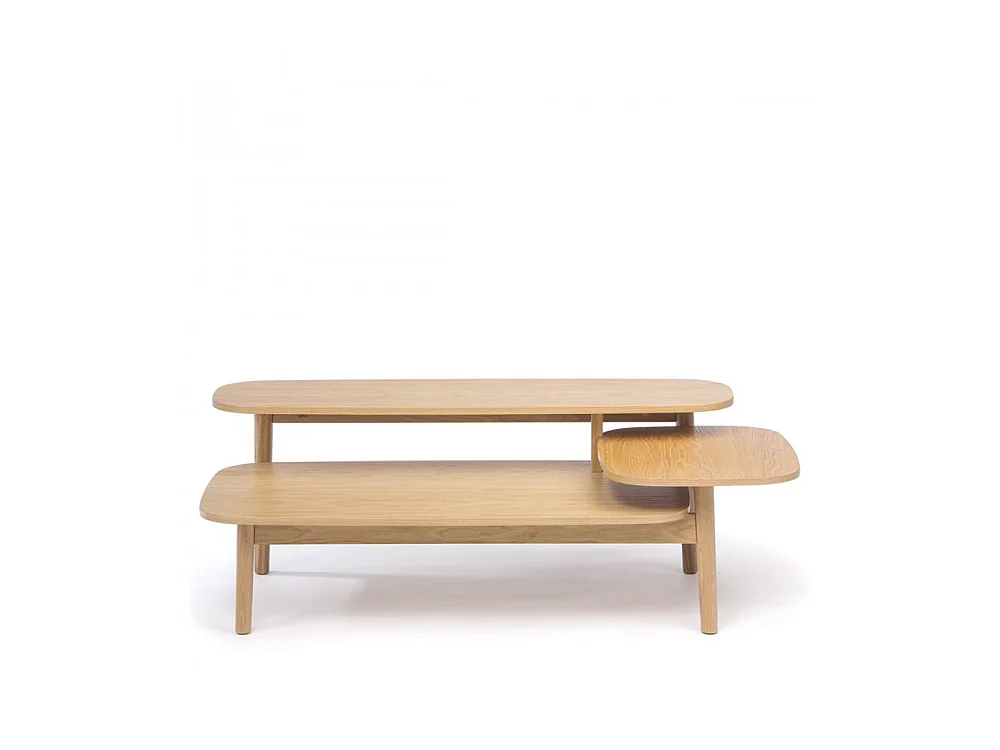 Eichberg - Table basse en bois 3 plateaux - Bois clair