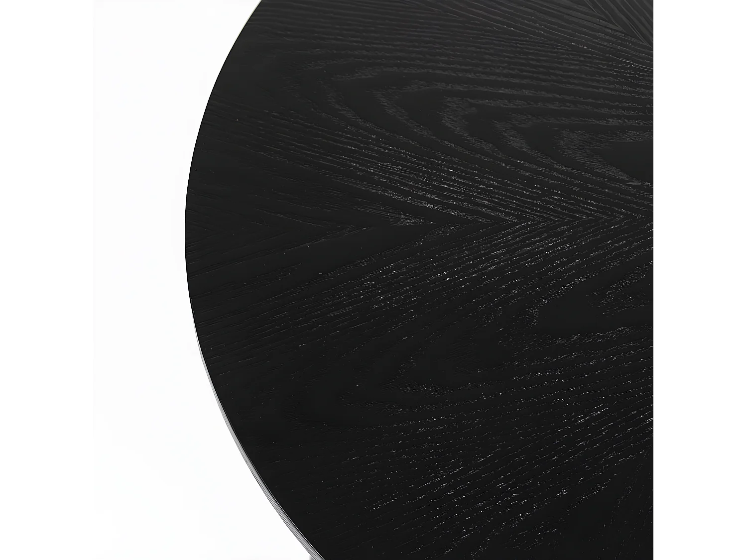 Fabio - Table basse d'appoint ronde en bois ø80cm - Noir