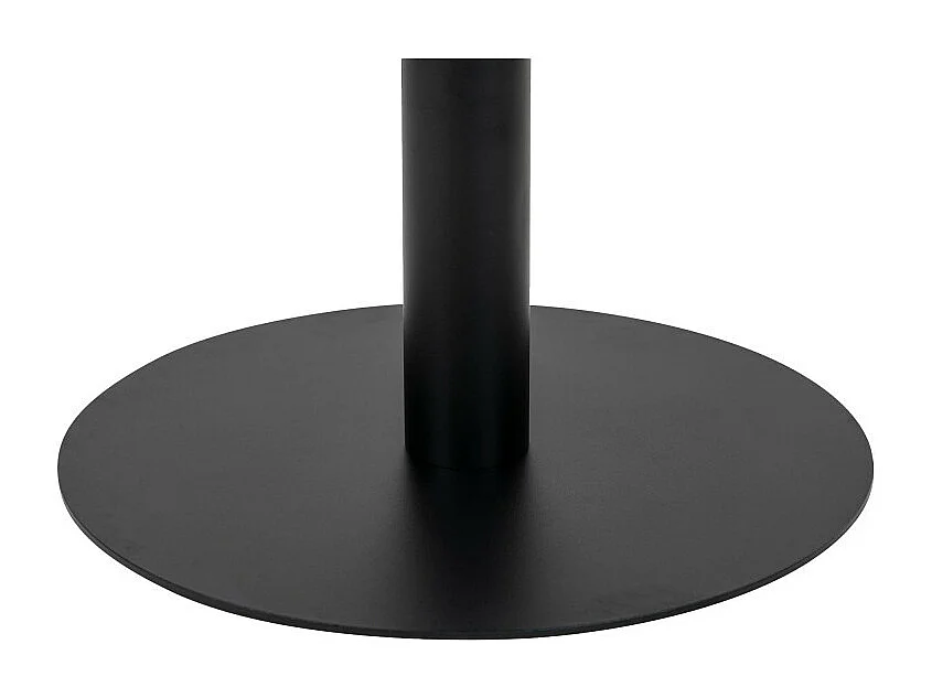 Bologna Couchtisch Ø70 cm Marmoroptik, schwarze Beine, weiß.