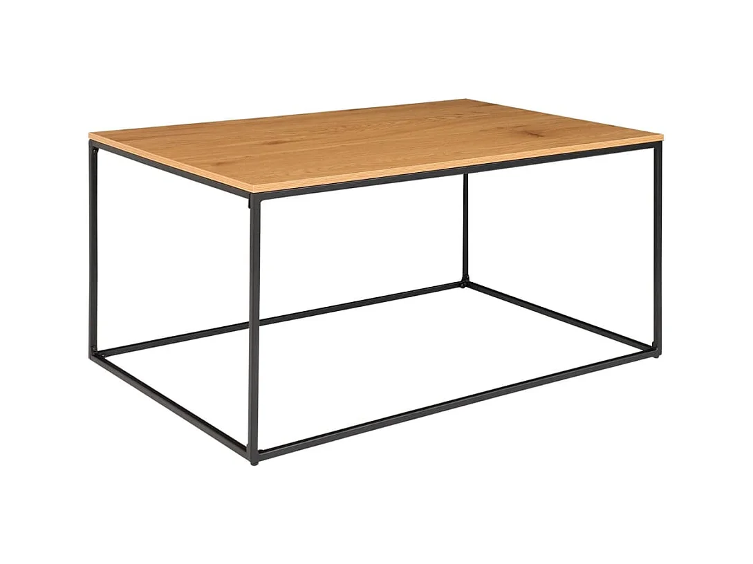 Vita salontafel zwart, eikenhouten decor.