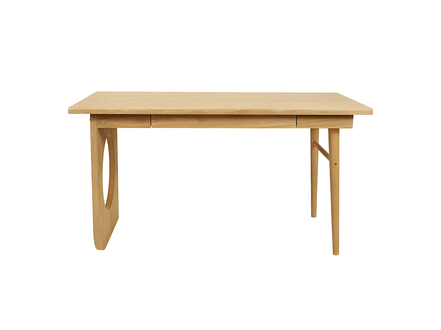 Bureau 1 Tiroir Design "Bau" 140cm Chêne