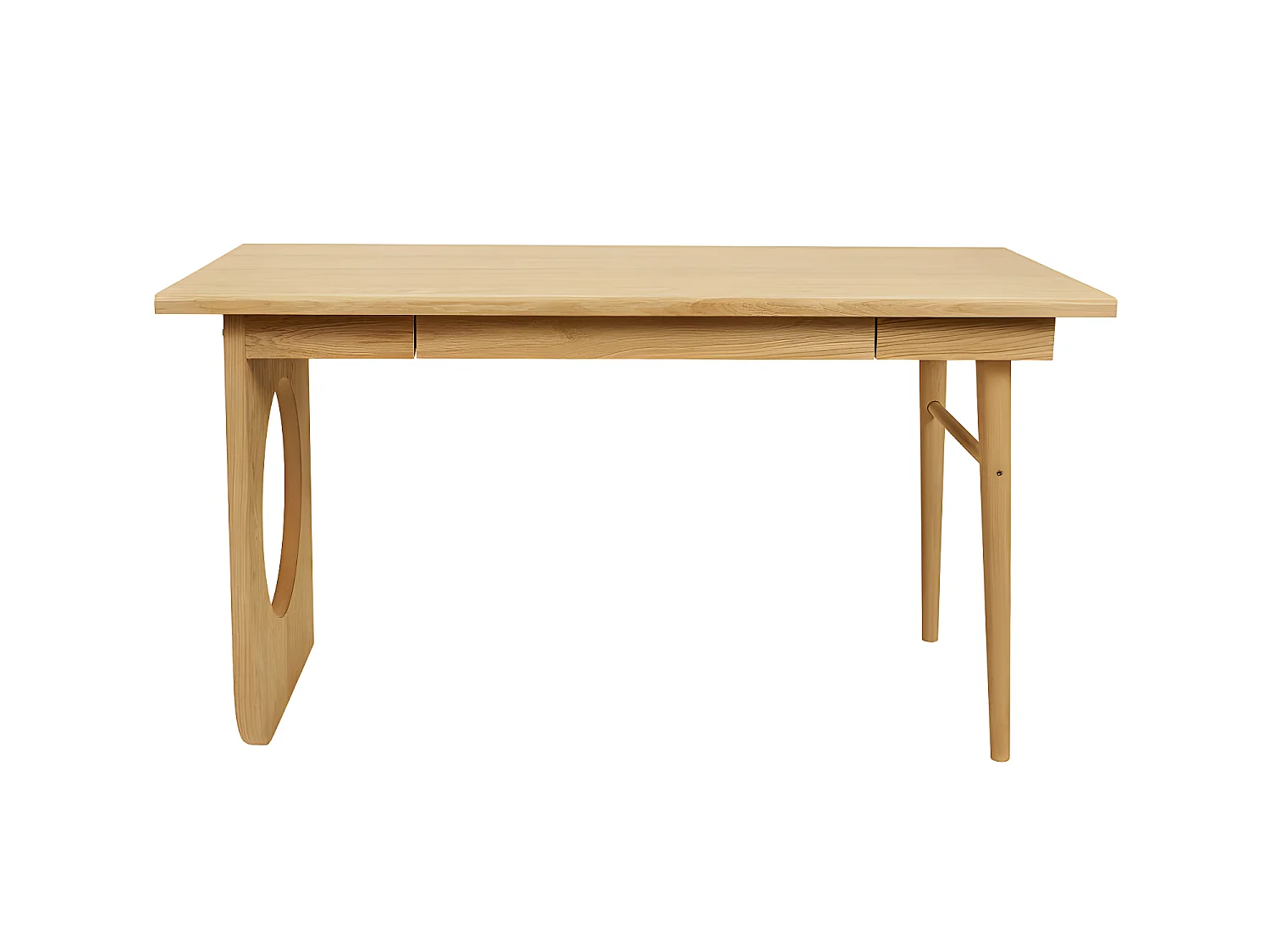 Bureau 1 Tiroir Design "Bau" 140cm Chêne