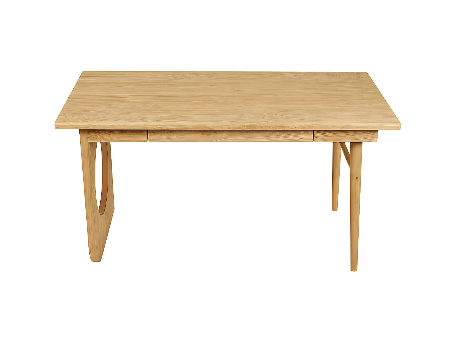 Bureau 1 Tiroir Design "Bau" 140cm Chêne