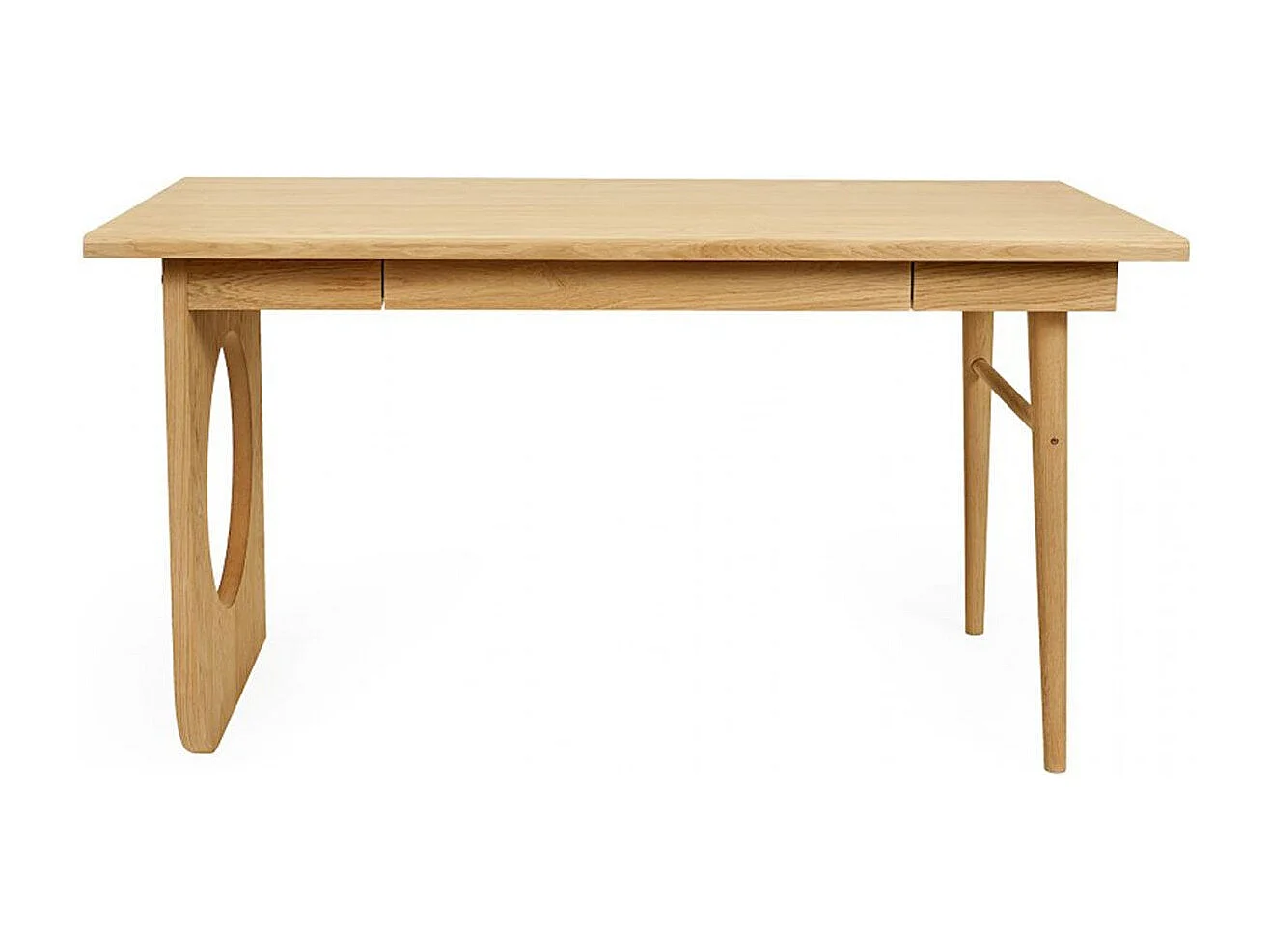 Bureau 1 Tiroir Design "Bau" 140cm Chêne