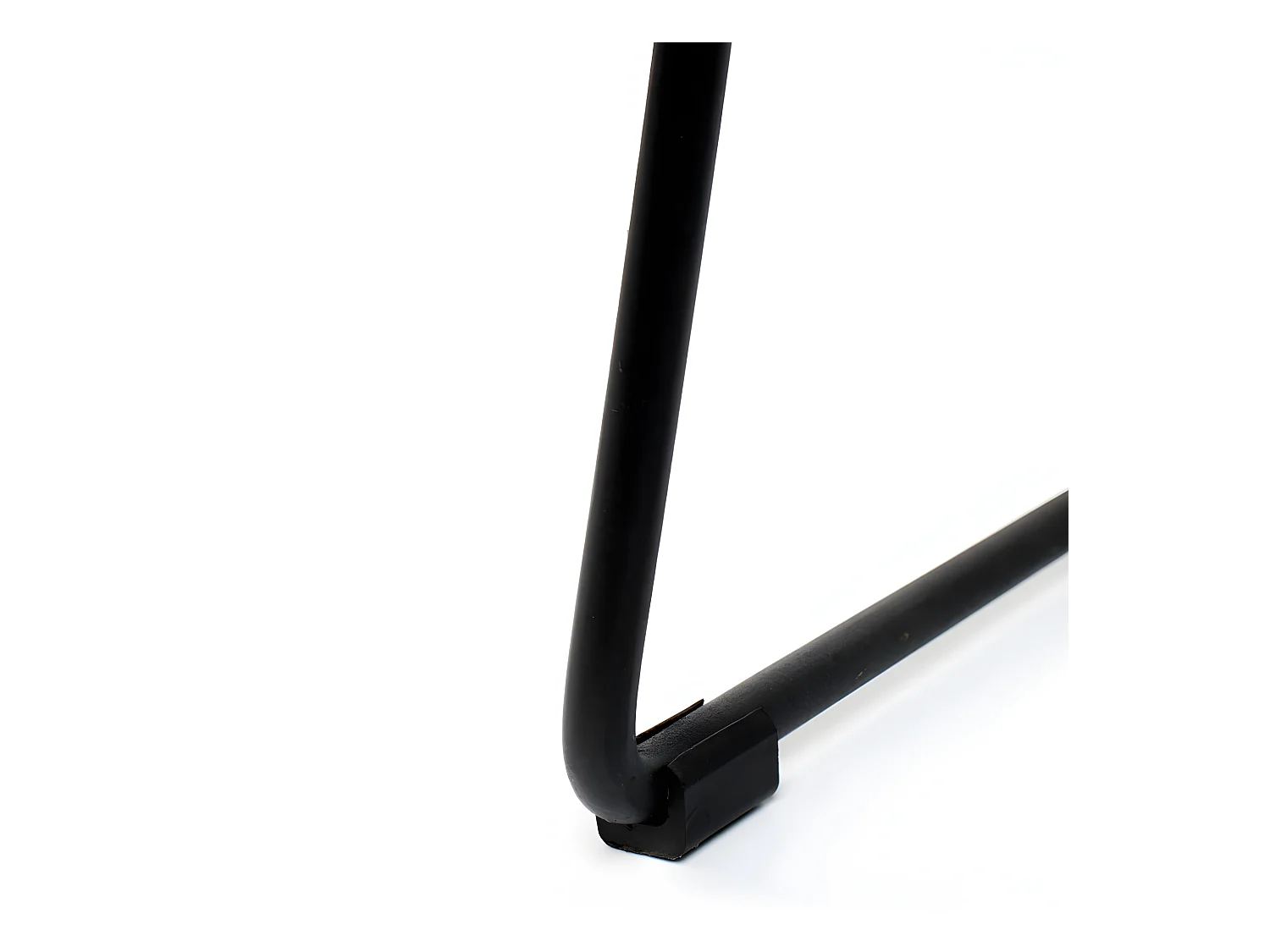 Tangle - Tabouret de bar en teck recyclé et métal H62cm - Noir