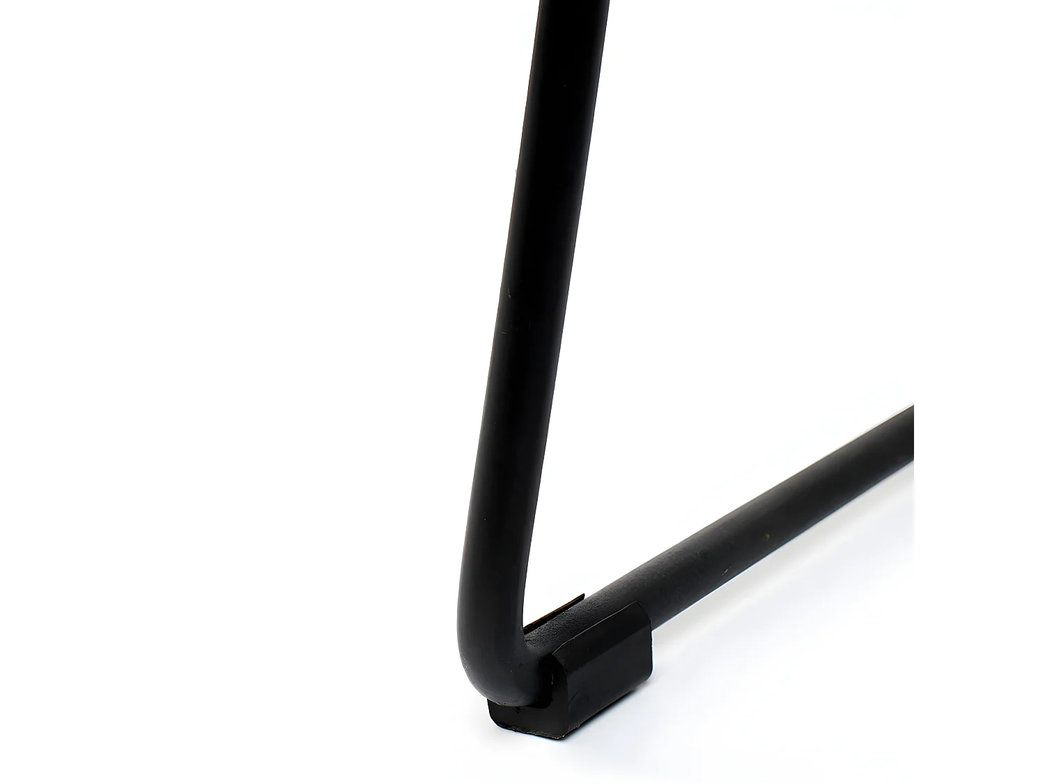 Tangle - Tabouret de bar en teck recyclé et métal H62cm - Noir