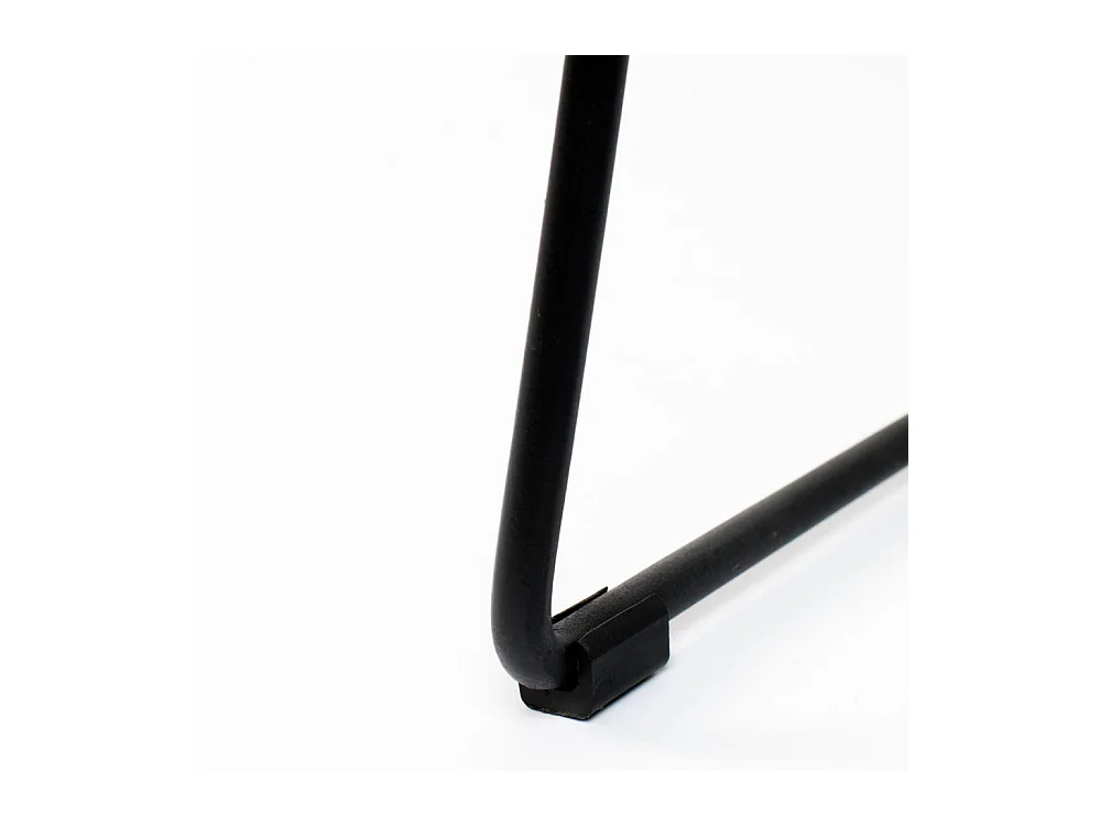 Tangle - Tabouret de bar en teck recyclé et métal H76cm - Noir