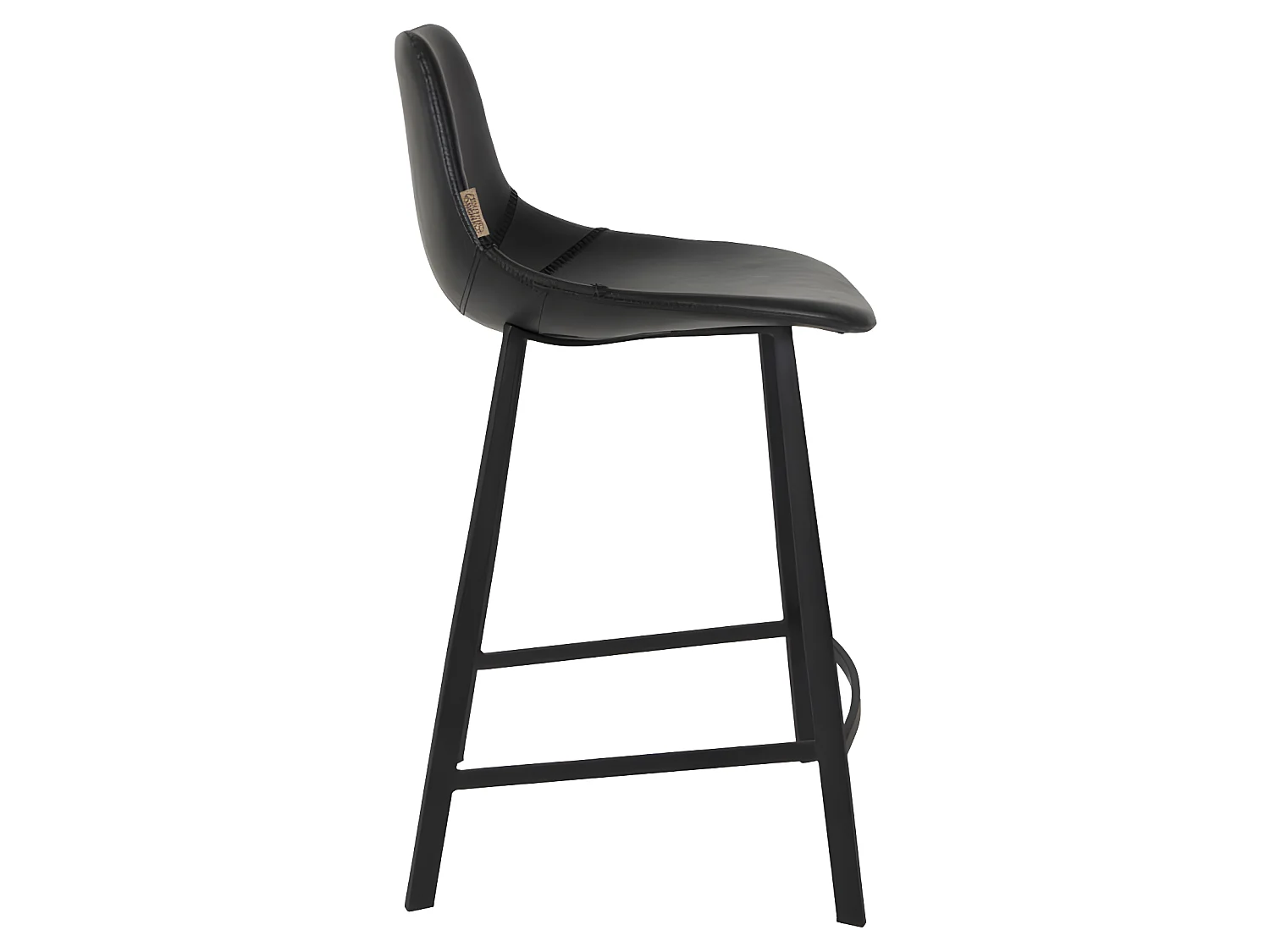 Franky - Lot de 2 tabourets de bar vintage H65cm - Noir