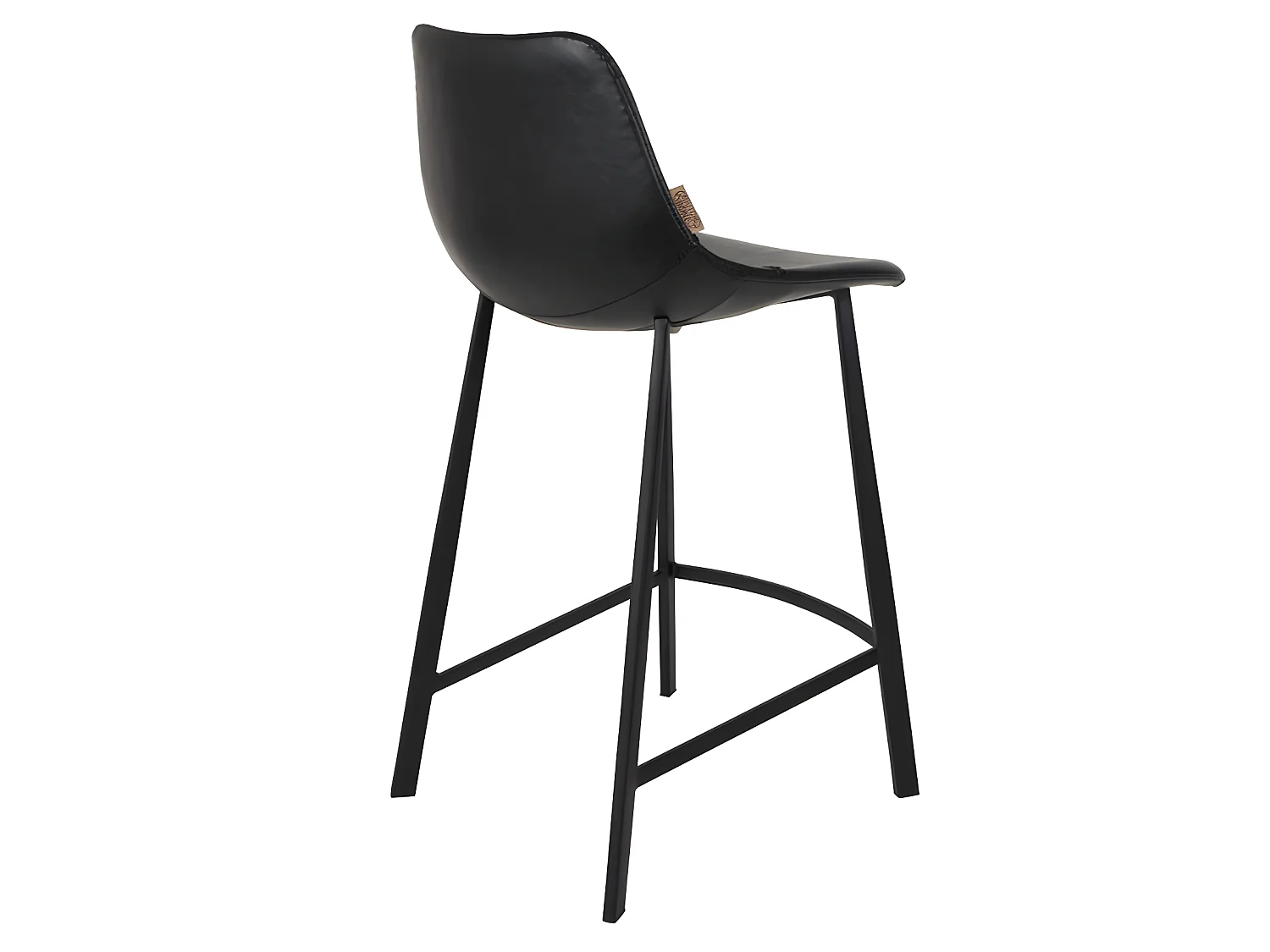 Franky - Lot de 2 tabourets de bar vintage H65cm - Noir