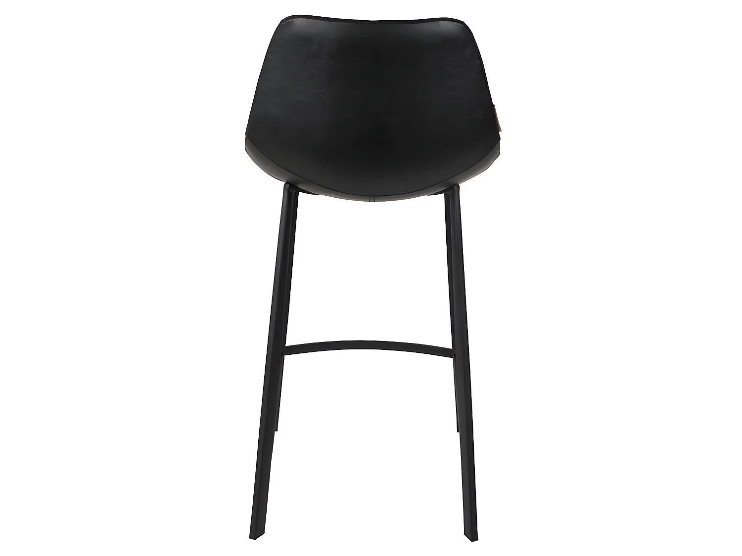 Franky - Lot de 2 tabourets de bar vintage H65cm - Noir