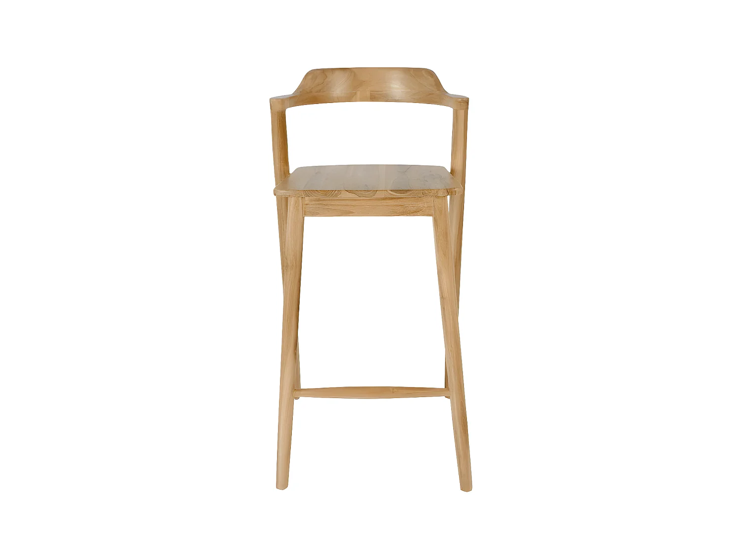 Joko - Lot de 2 chaises de bar en teck H75cm - Bois