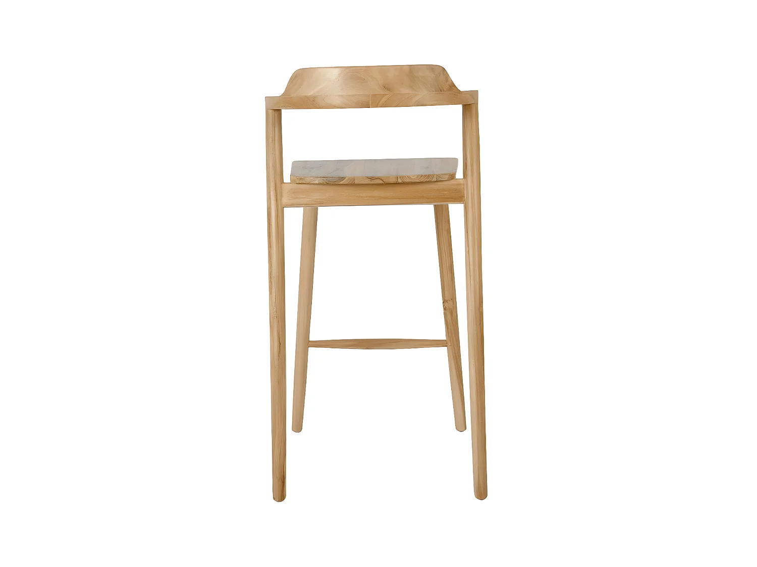 Joko - Lot de 2 chaises de bar en teck H75cm - Bois