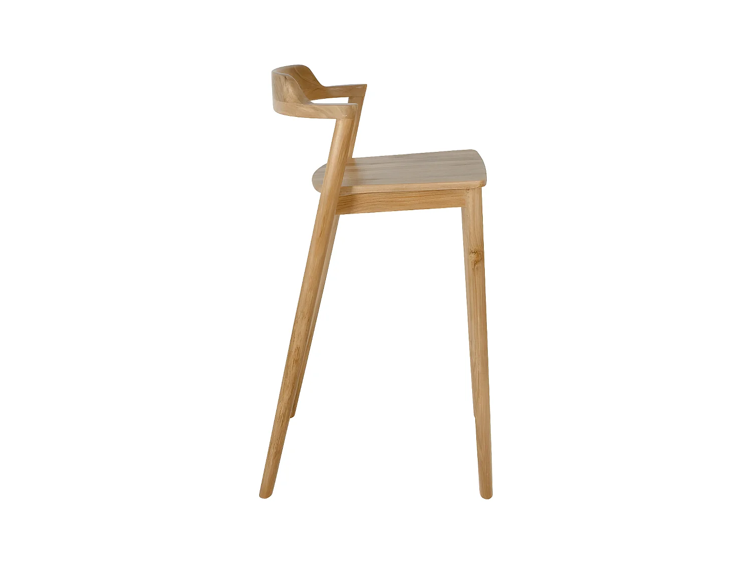 Joko - Lot de 2 chaises de bar en teck H75cm - Bois
